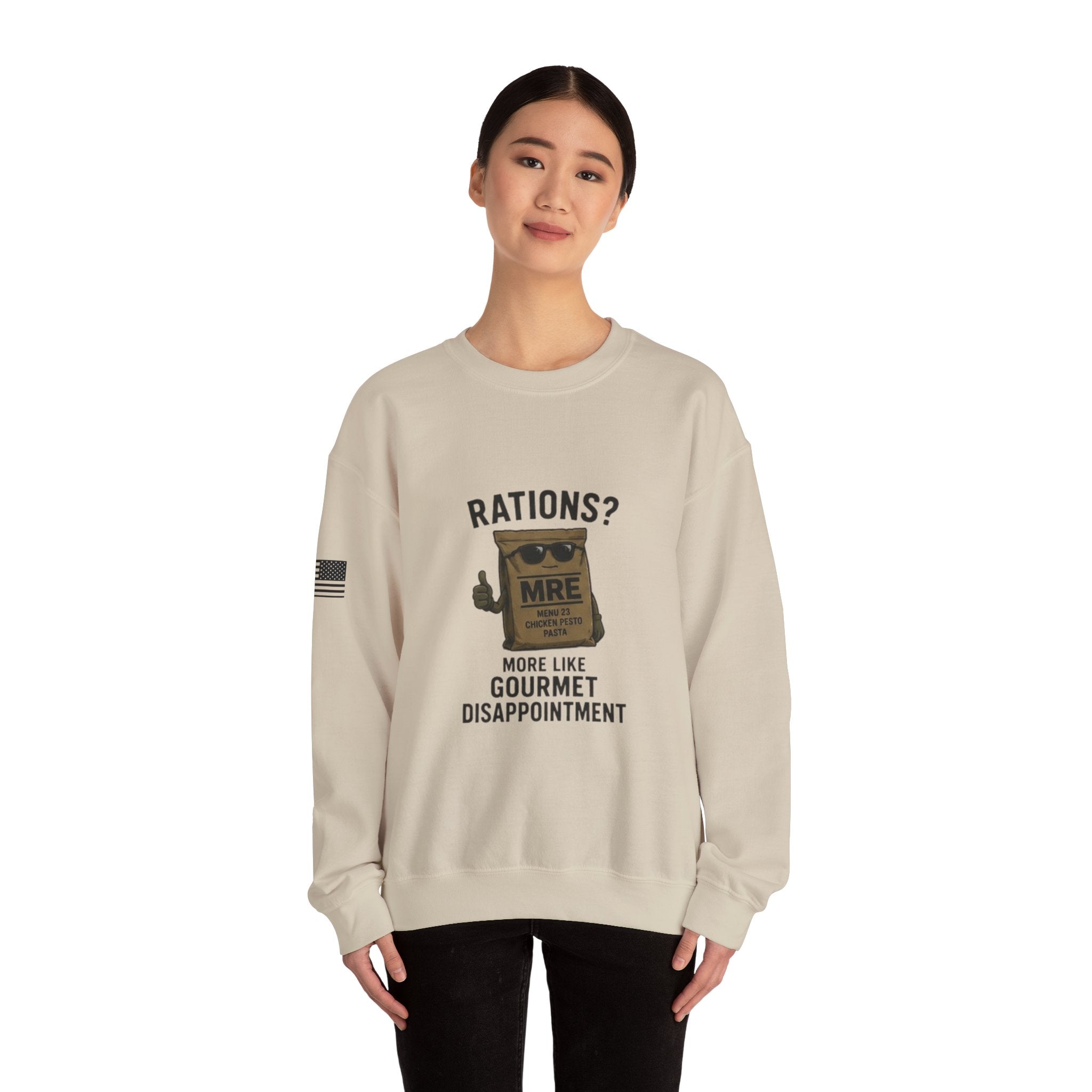 Rations? MRE 'More Like Gourmet Disappointment' Crewneck Sweatshirt