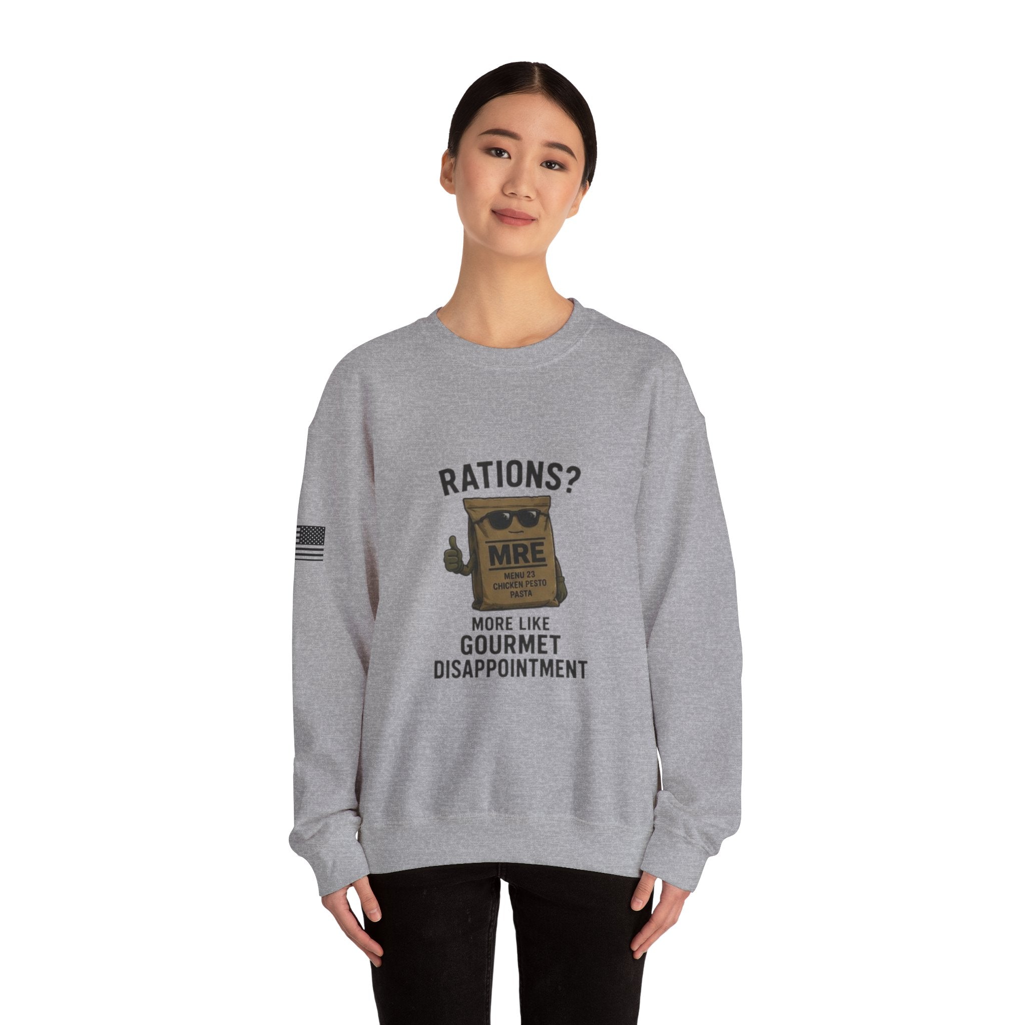 Rations? MRE 'More Like Gourmet Disappointment' Crewneck Sweatshirt