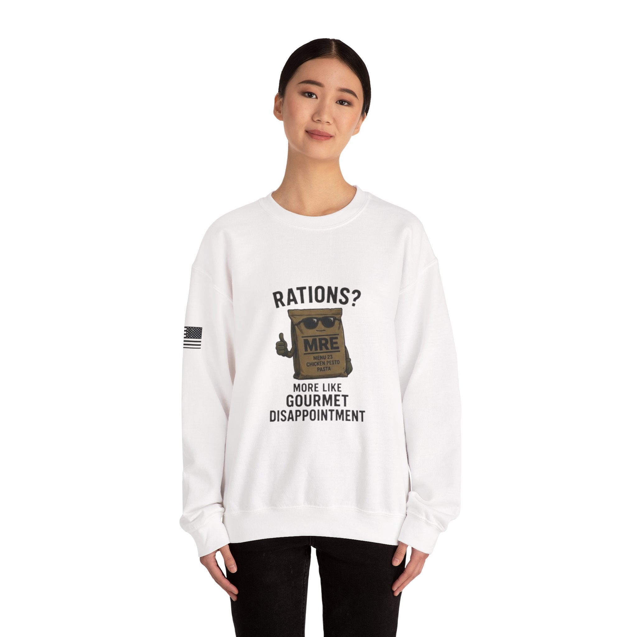 Rations? MRE 'More Like Gourmet Disappointment' Crewneck Sweatshirt