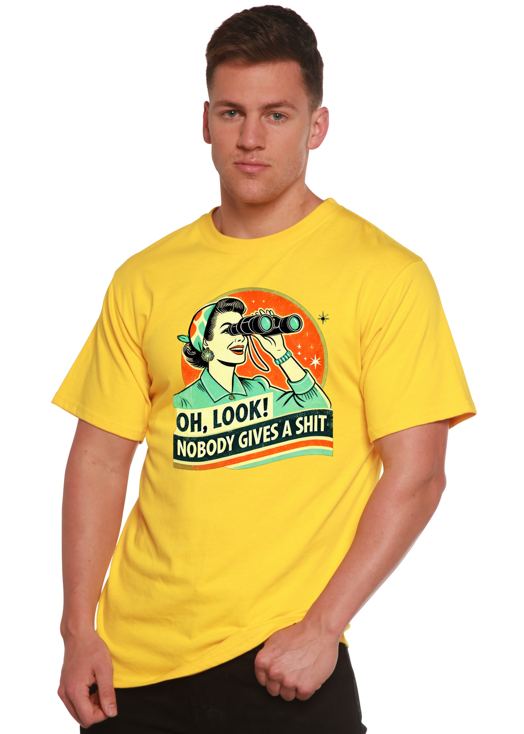 Funny Retro Woman Unisex Bamboo/Cotton Graphic T-Shirt