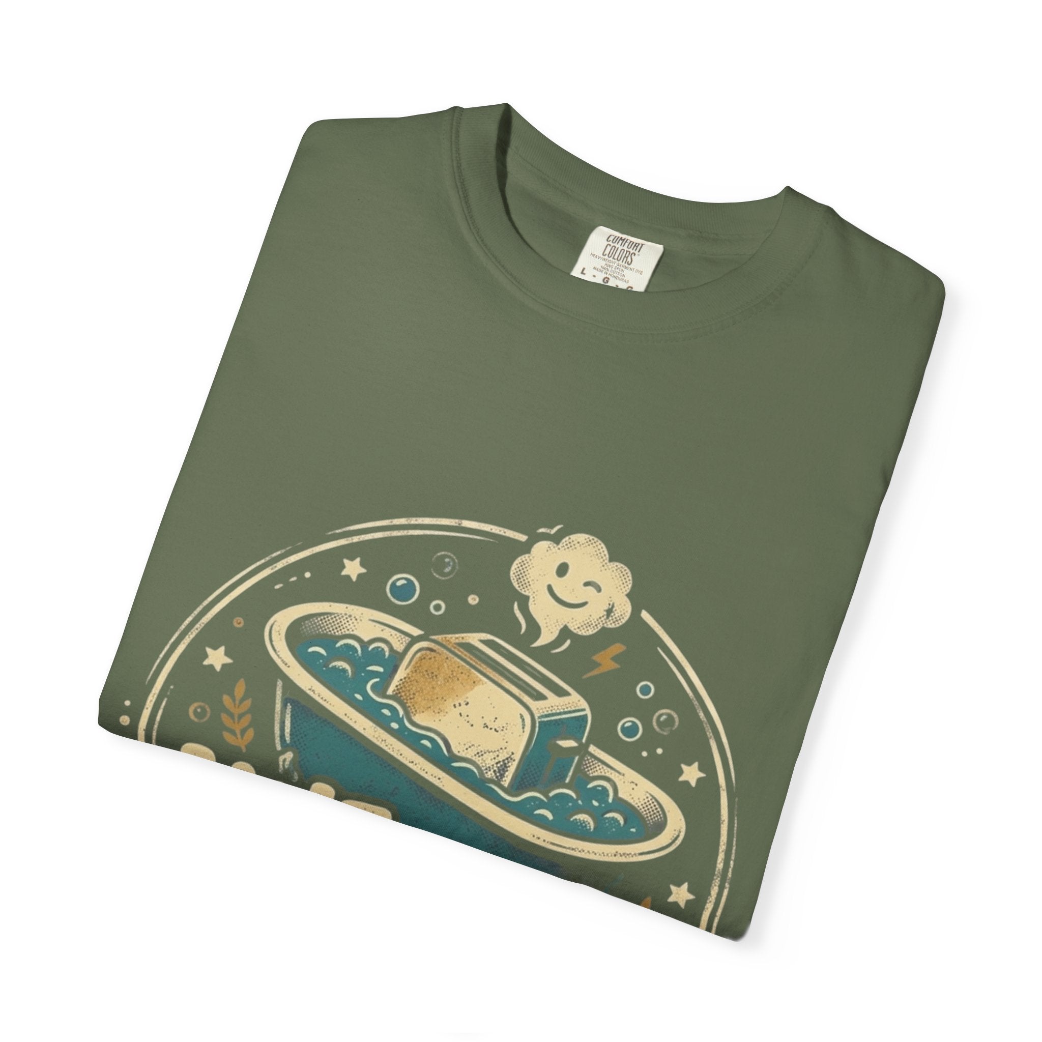 Live Laugh Toasterbath T-Shirt — Funny Retro Kitchen Graphic Tee